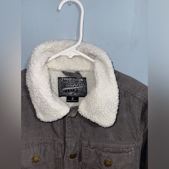Trademark Brooklyn Cloth Sherpa Lined Corduroy Trucker Jacket Men’s Size Small - Picture 4 of 6